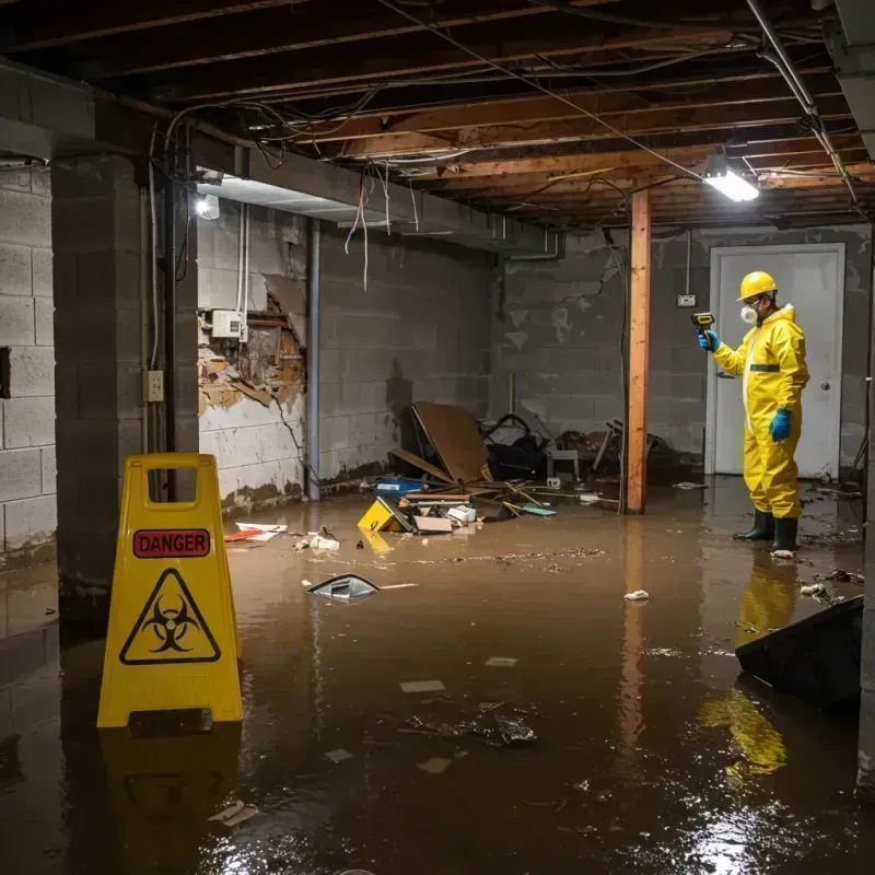 Flooded Basement Electrical Hazard in Scurry County, TX Property